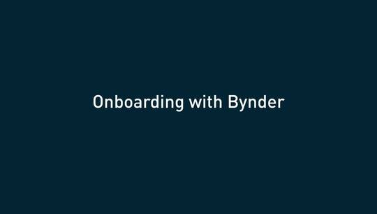 Onboarding with Bynder
